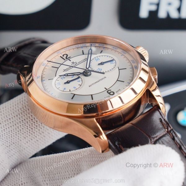 Swiss 7750 Jaeger Lecoultre Master Chronograph Rose Gold Replica Watch 40mm 2