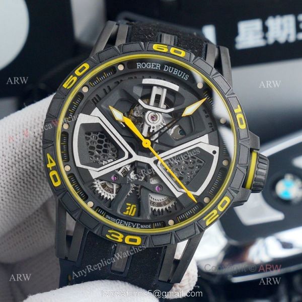 High Quality Replica Roger Dubuis Excalibur Hurac?n Yellow Watch 2
