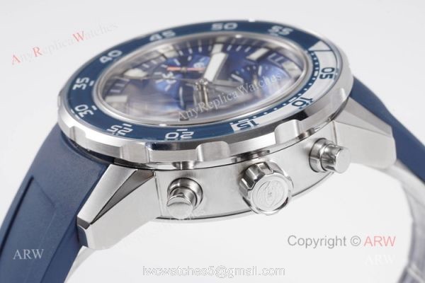 Best Replica IWC Aquatimer Chronograph Blue Watch with Swiss Asia 7750 2
