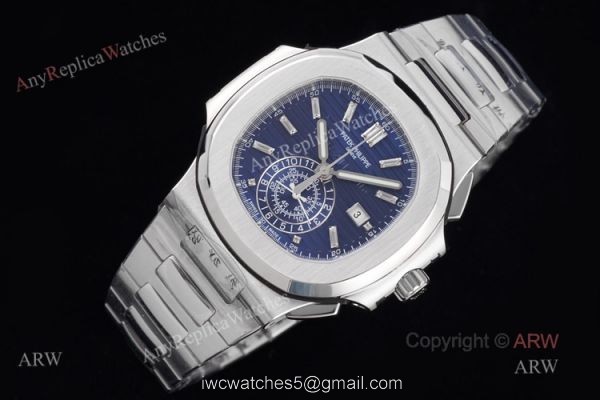 New Patek Philippe Nautilus Blue Dial Stainless Steel Case Swiss Luxury Replica Watch 2