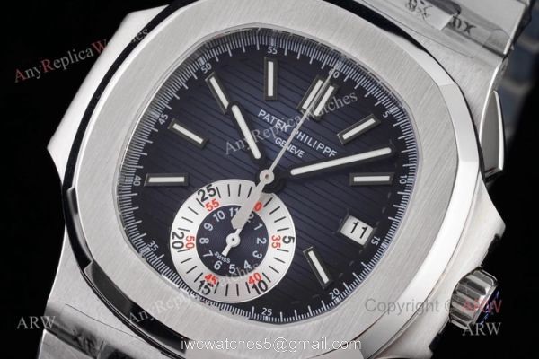 New Patek Philippe Nautilus Chronograph 5980 Mens Watch Replica Dark Blue Dial 2