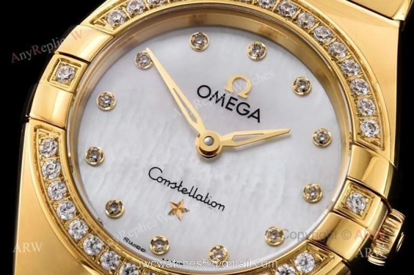 GF Factory Yellow Gold Omega Constellation Quartz Swiss Made Knockoff Watch 25mm 2