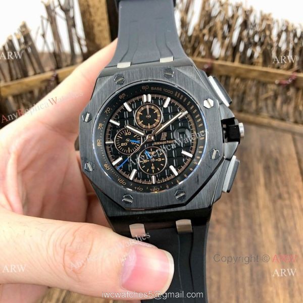 Copy Audemars Piguet Royal Oak Offshore Watches Gray Dial Rubber Strap 2