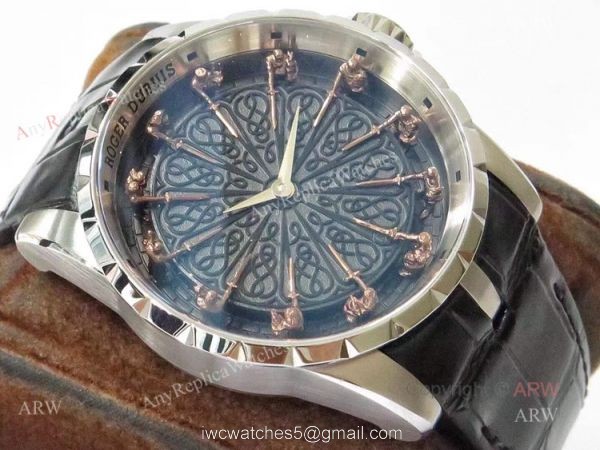 ZF RDDBEX0495 Roger Dubuis Knights Of The Round Table ii Silver Replica Watch 45mm 2