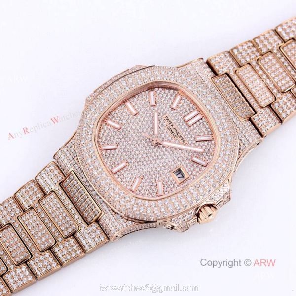 5719 Patek Philippe Nautilus Bust Down Rose Gold Replica Watch 40mm 2