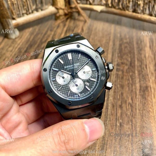 Black Steel Audemars Piguet Royal Oak Replica Watches Automatic 2