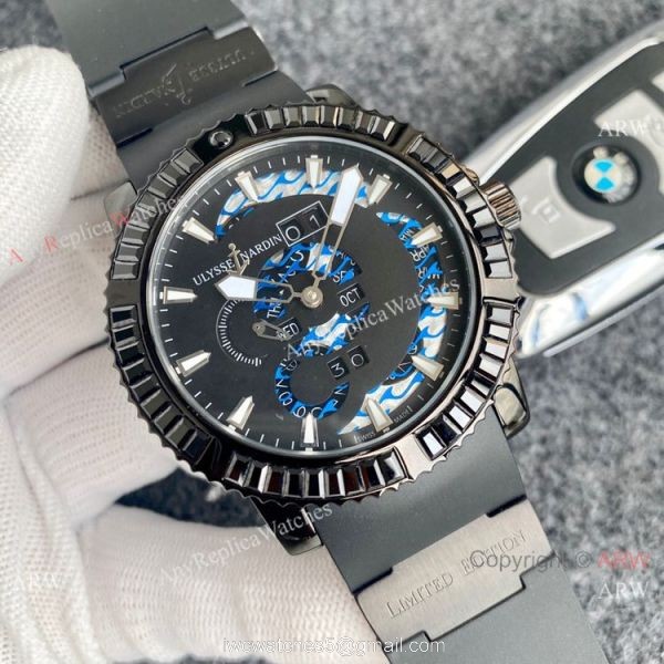 Best Replica Ulysse Nardin Diamond Watch Extra Large Face Mens Watches 2