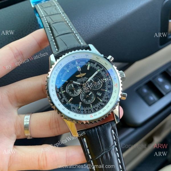 Best Replica Breitling Navitimer 01 Brown Leather Strap Watches 2