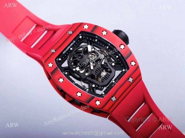 Red Skull Richard Mille Tourbillon RM 052 Knockoff Watch For Men 2