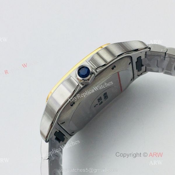 1:1 Copy Cartier Santos Silver Gold Best Replica Watches with SmartLink QuickSwitch Band 2