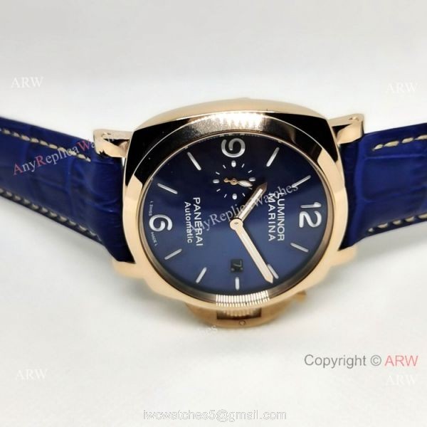 NEW! Luminor Marina PAM01112 Rose Gold Fake Panerai Watch 2