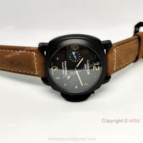 Nice Quality Copy Panerai Luminor GMT Automatic Black Dial Men Watch PAM01441 2
