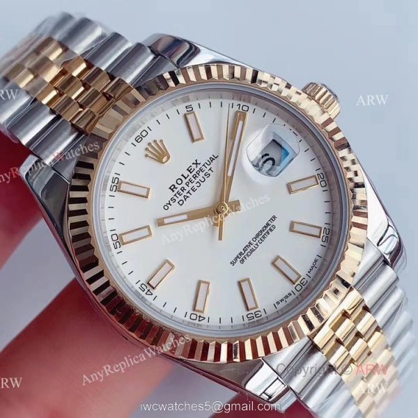 (Noob) Best Rolex Datejust Noob Replica Watches With White Dial Jubilee Bracelet For Men 2