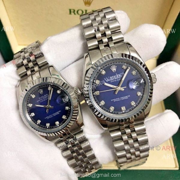 Clone Rolex Datejust Lover Watch Stainless Steel D-Red Dial 2