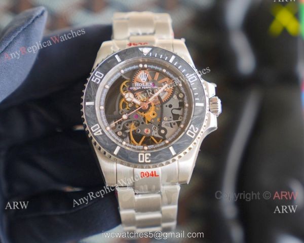 2020 New! Rolex Submariner Andrea Pirlo Rose Gold Skeleton Watch 2