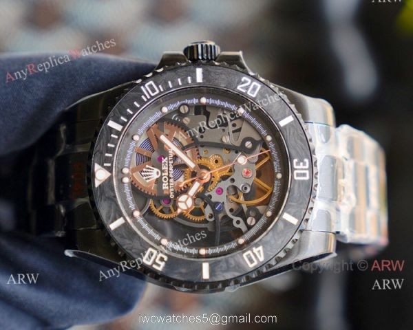 New Replica Rolex Submariner Andrea Pirlo Skeleton Black Watch 2
