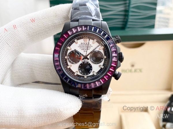 Replica Rolex Daytona Graffiti Dial Men Watches Orange Subdials 2