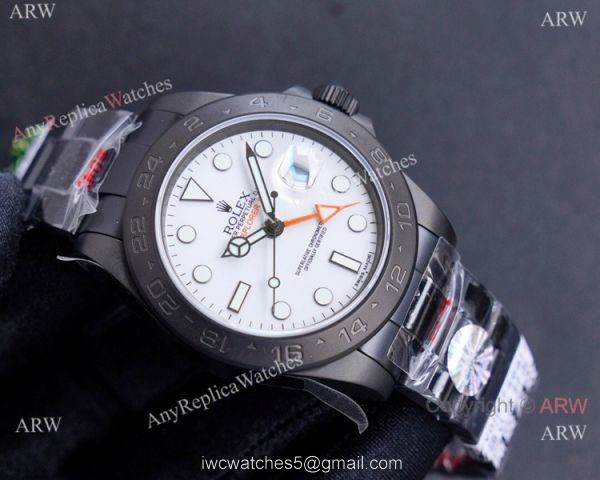 TW Factory Rolex Explorer II Swiss 2836 Watch Black and White 2