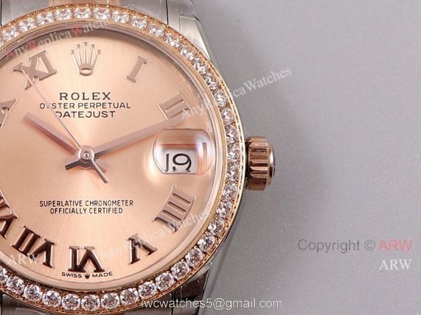 (TW) Replica Rolex Datejust 31mm Watch Rolex Jubilee Rose Gold Swiss eta2836 2