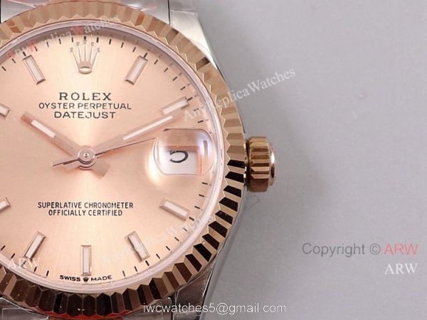 (TW) Swiss Replica Rolex Jubilee Rose Gold Datejust Watch 31mm Unisex 2