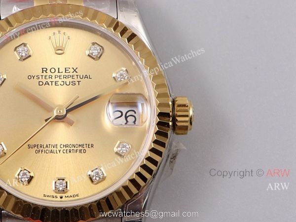 (TW) SWiss Copy Rolex Datejust Gold Diamond Watch 31mm Swiss eta2836 2