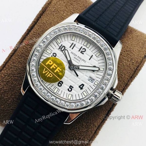 PFF Factory Swiss Patek Aquanaut Luce Lady Watch White Dial Diamond Bezel 2