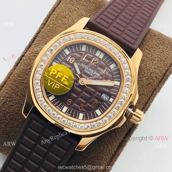 PFF Replica Patek Philippe Aquanaut Luce Lady Quartz Watch Chocolate Dial 2
