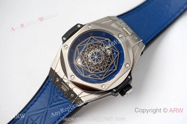 NEW! Swiss Grade Hublot Big Bang Sang Bleu Titanium Blue Watch HUB1213 2