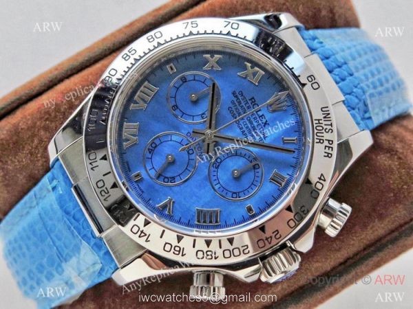 NEW! TW Replica Rolex Cosmograph Daytona Watch Blue Mother of Pearl Dial Watch 2