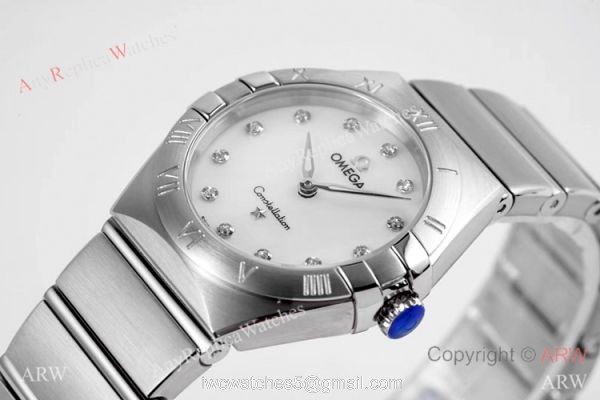 NEW Swiss Copy Omega Constellation Silver Steel Watch 28mm Women 2
