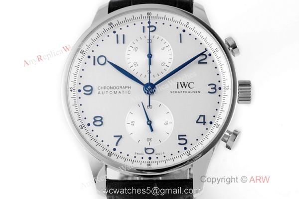 New! Swiss IWC Chronograph Portugieser White Dial Watch IWC Schaffhausen 2
