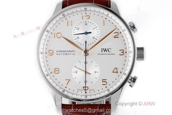 New! Swiss Copy IWC Schaffhausen Portugieser Watch White Chronograph Dial 2