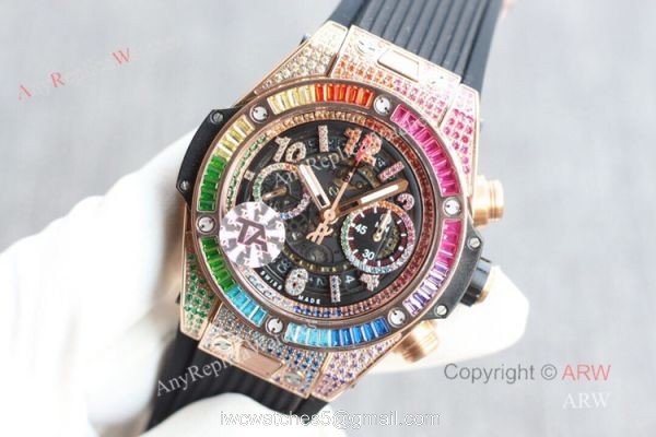 Best Hublot Watches For Men Swiss Replica Hublot Big Bang Unico Rainbow King Gold 2