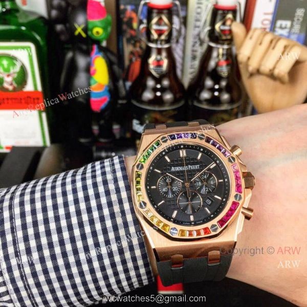 Best Copy Audemars Piguet Royal Oak Offshore 42mm Watches Rose Gold Dial 2