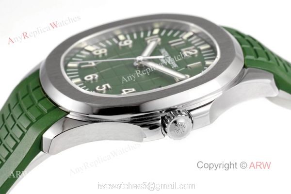 (ZF) Best Replica Patek Philippe 5168G Aquanaut Green Rubber Strap Watch Swiss Cal 324 2