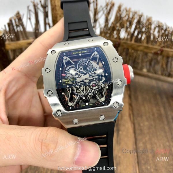 Best Quality Replica RM35-02 Rafael Nadal Mens Watches SS Orange Rubber 2