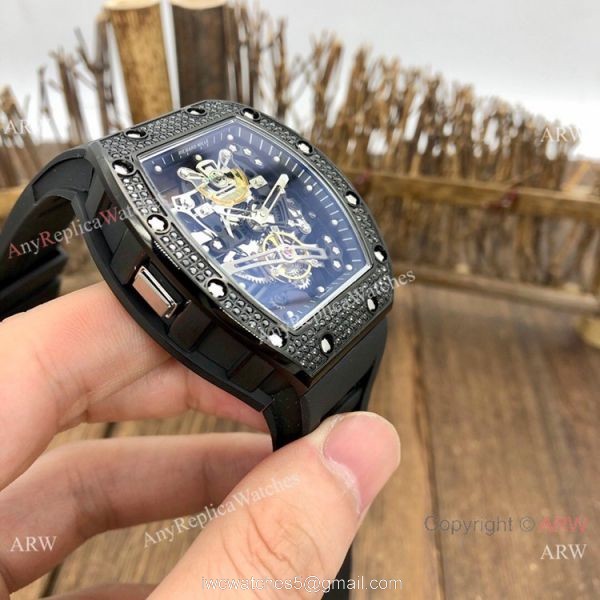 AAA Copy Richard Mille Bubba Watson RM38-01 Watch All Black Diamond 2