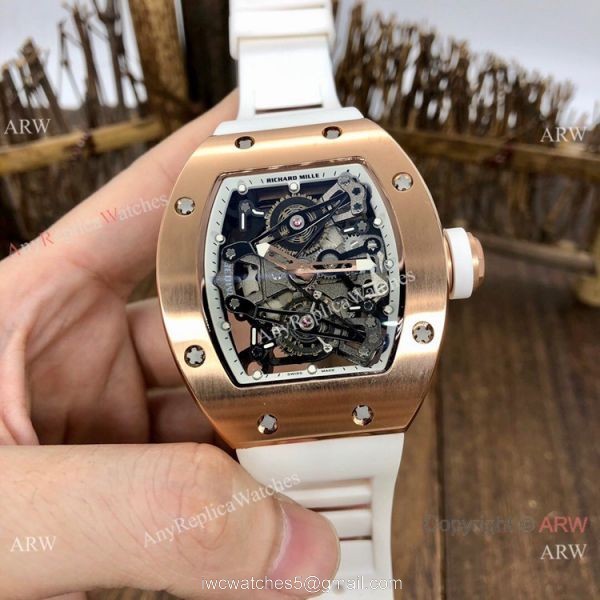 Best Replica Richard Mille RM038 Rose Gold Watches Men Size 2