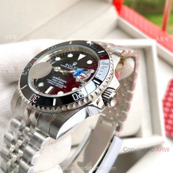 NEW UPGRADED Stianless Steel Black Dial Jubilee Strap Rolex Submariner Watch 40mm 2