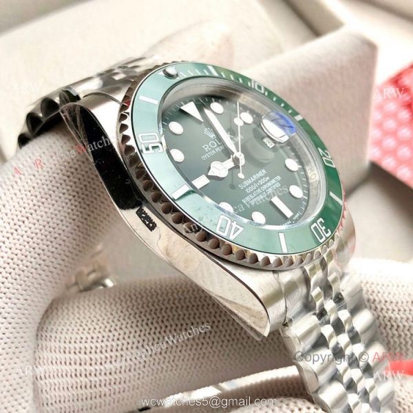NEW UPGRADED Stianless Steel Jubilee Strap Rolex Submariner Hulk Replica Watch 2