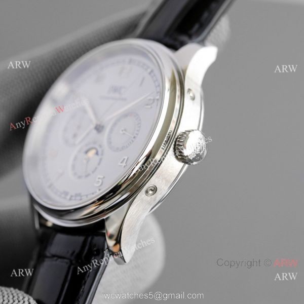 Swiss IWC Portugieser Perpetual Calendar Luxury Replica Watch Black and White 2