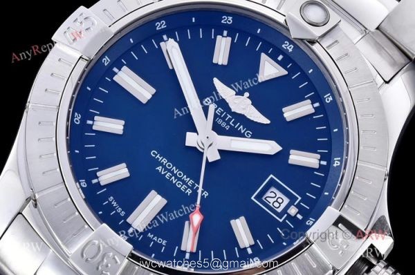 (GF) Best Breitling Avenger 43 Blue Dial Stainless Steel Swiss Replica Watches 2