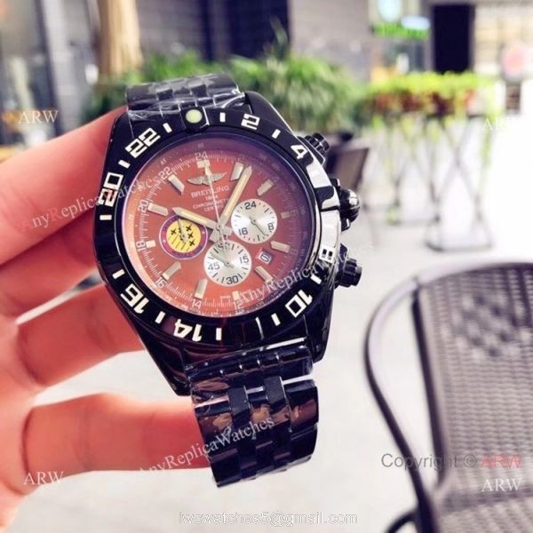 Rose Gold Breitling Chronomat B01 Replica Watches 43mm 2
