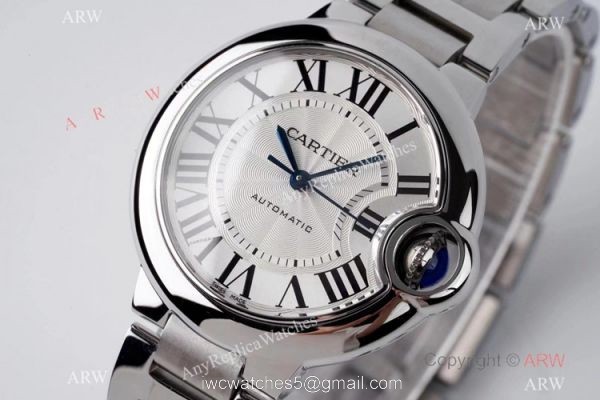 (AF) Ballon Bleu Cartier Replica Watch 33mm Stainless Steel Case 2