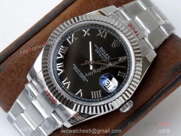 VR Factory Rolex Datejust II Replica Watch Stainless Steel Black Roman Dial 2