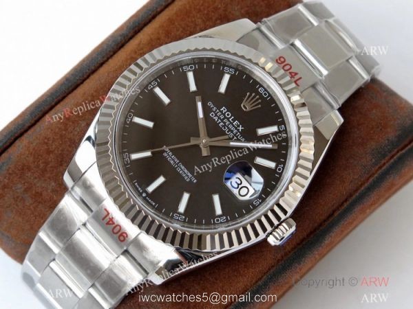 VR-factory Rolex Datejust II Replica Watch 904L Stainless Steel Black Face 2