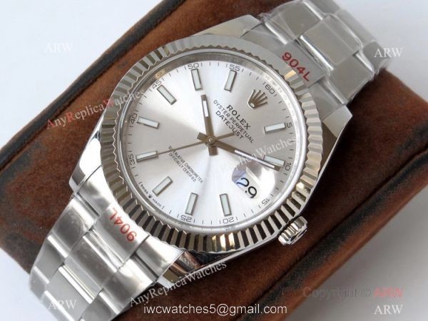 VR-factory Rolex Datejust 2 Watch 904L Steel Silver Dial Fluted Bezel 2