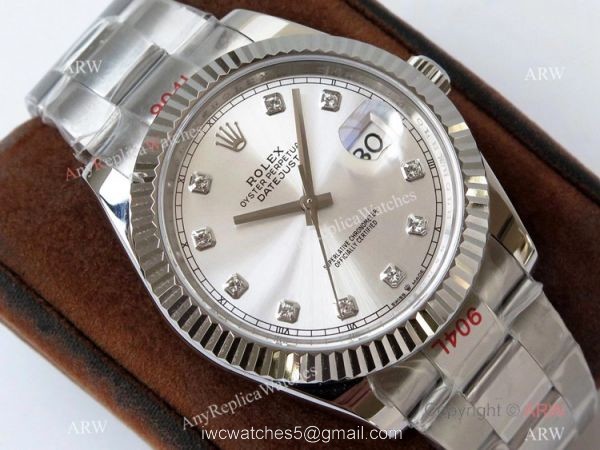 Swiss Replica Rolex Datejust 2 VR Factory 3235 904L Watch Silver Dial with Diamond 2