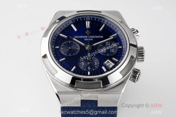 Swiss Copy Vacheron Constantin Overseas Chronograph 5500V Watch Blue Face 2