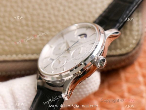 NEW! Swiss Copy Jaeger-LeCoultre Master Ultra Thin Perpetual Watch SS White Dial 2